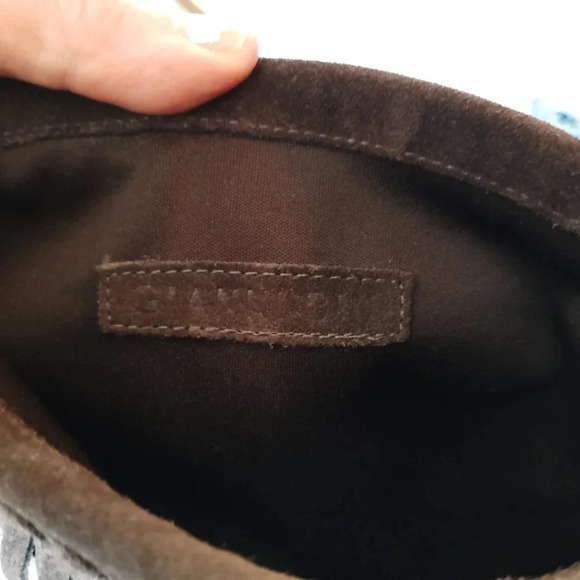 Vintage Gianni Bini Boots Dark Brown Suede Leather Fringe 9M Low Brazil - Picture 15 of 16